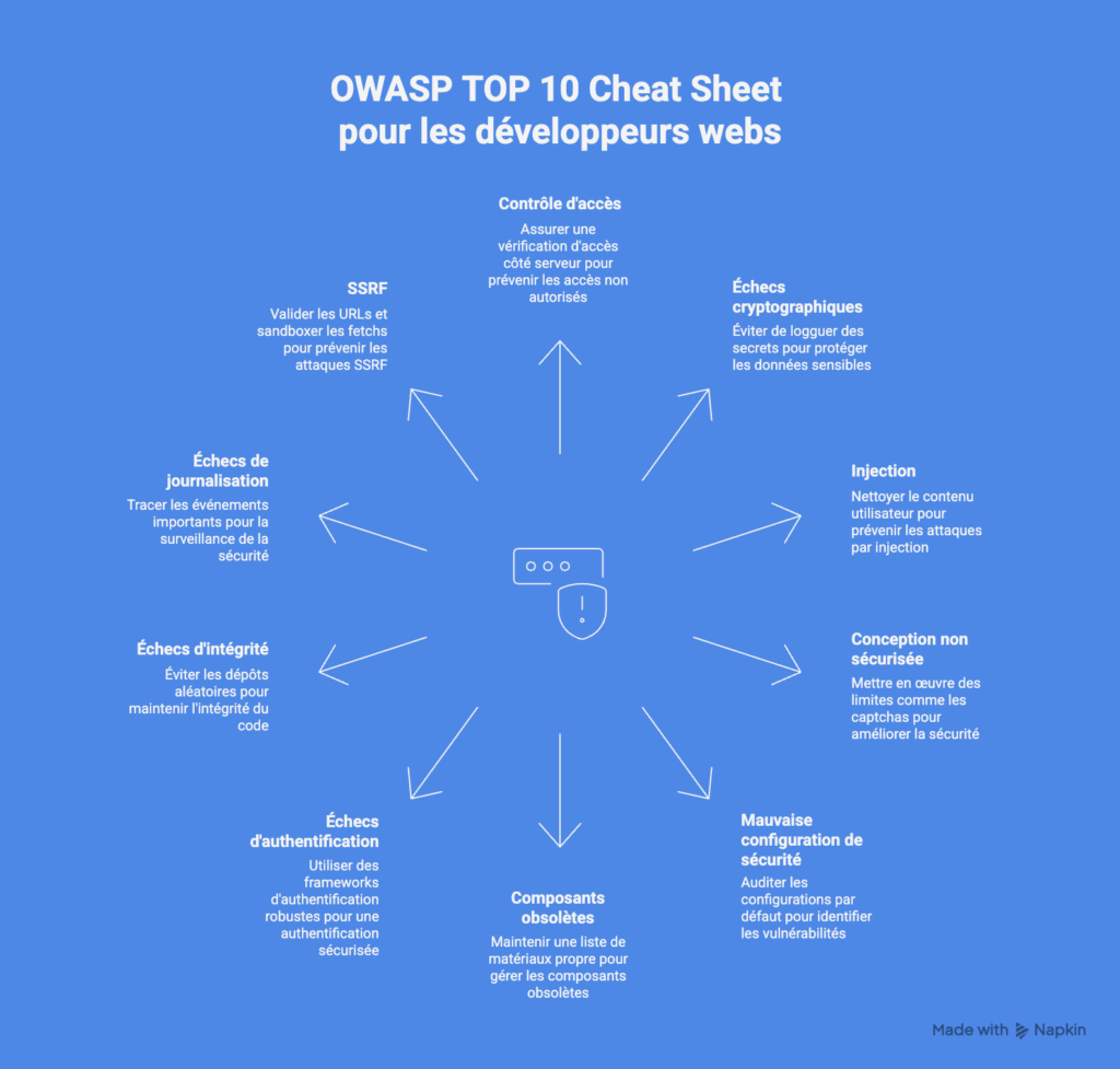 OWASP TOP 10 Cheat Sheet - image de synthèse de l'article