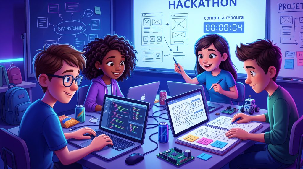 Le hackathon pédagogique est-il une réelle rampe de lancement ? On a fait un crash-test : retour d’un hackathon avec 3 étudiants d’Epitech. (Illustration de l'article)